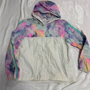 Rare PINK WaterColor Anorak WindBreaker Jacket
